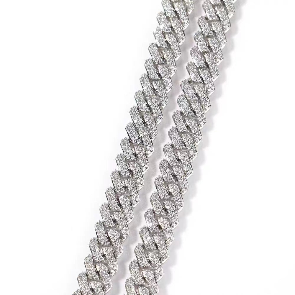 10MM ICED PRONG CUBAN CHAIN