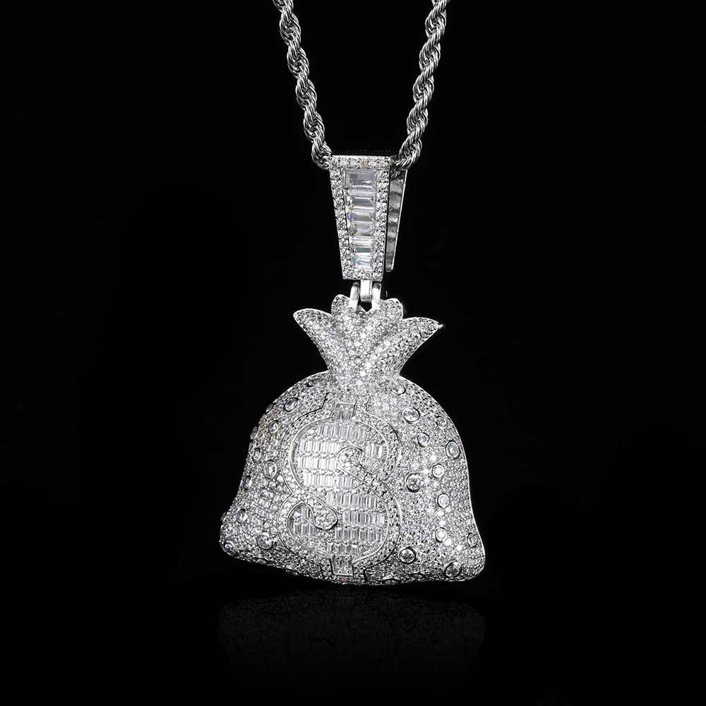 ICED MONEY BAG PENDANT