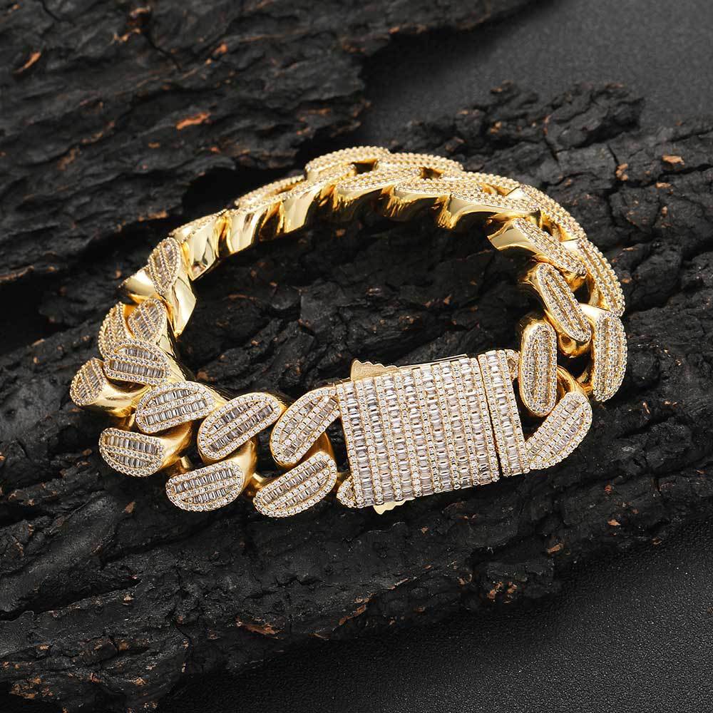 20 MM ICED BAGUETTE CUBAN BRACELET