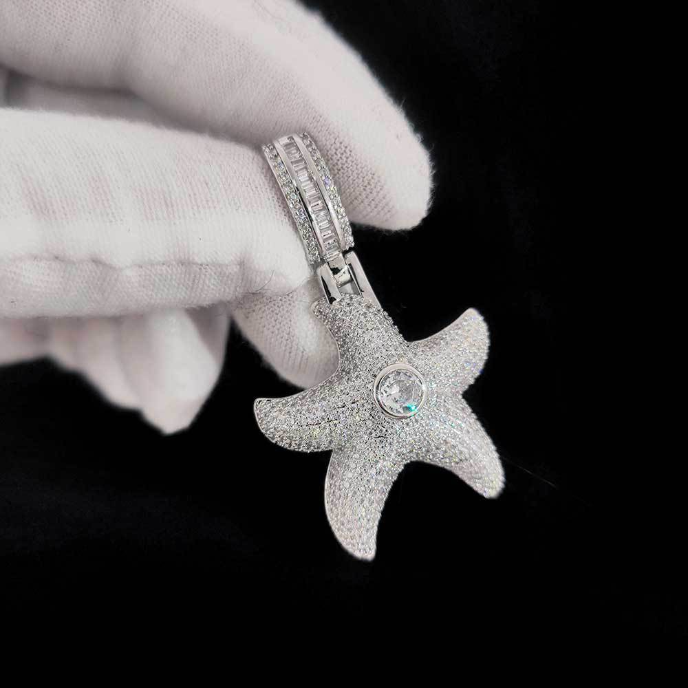 ICED STARFISH PENDANT