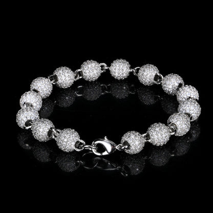 8MM ICED BEADS BRACELET