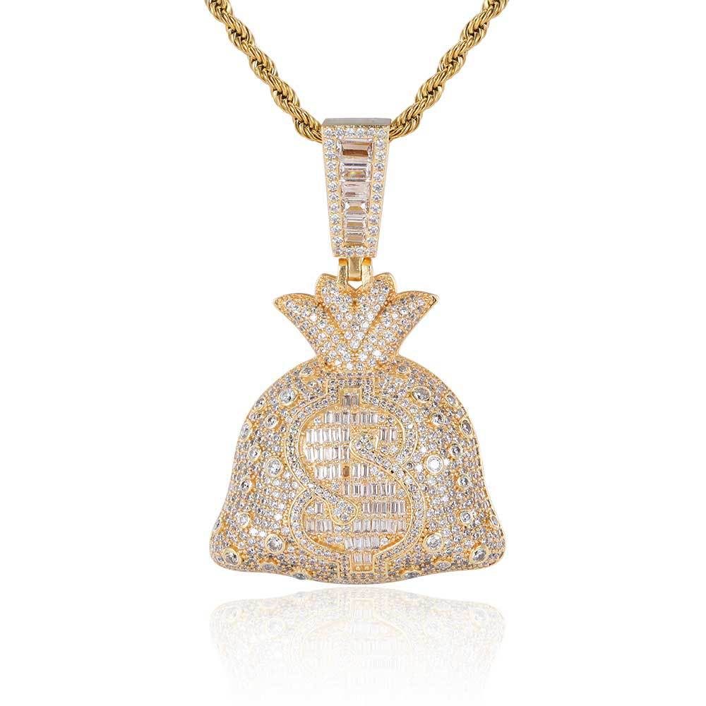 ICED MONEY BAG PENDANT