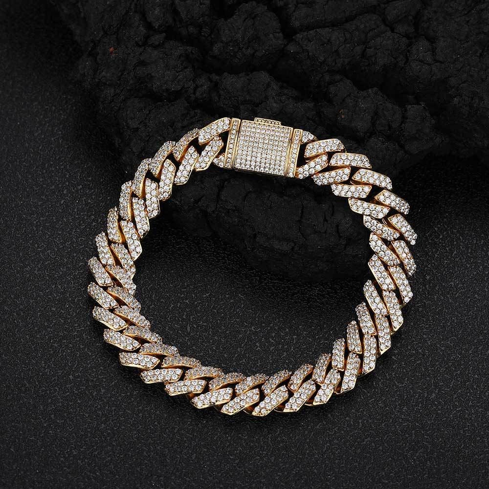 10MM ICED PRONG CUBAN BRACELET