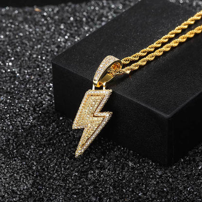 ICED LIGHTNING PENDANT