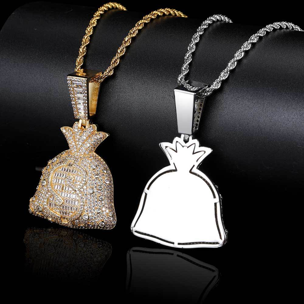 ICED MONEY BAG PENDANT