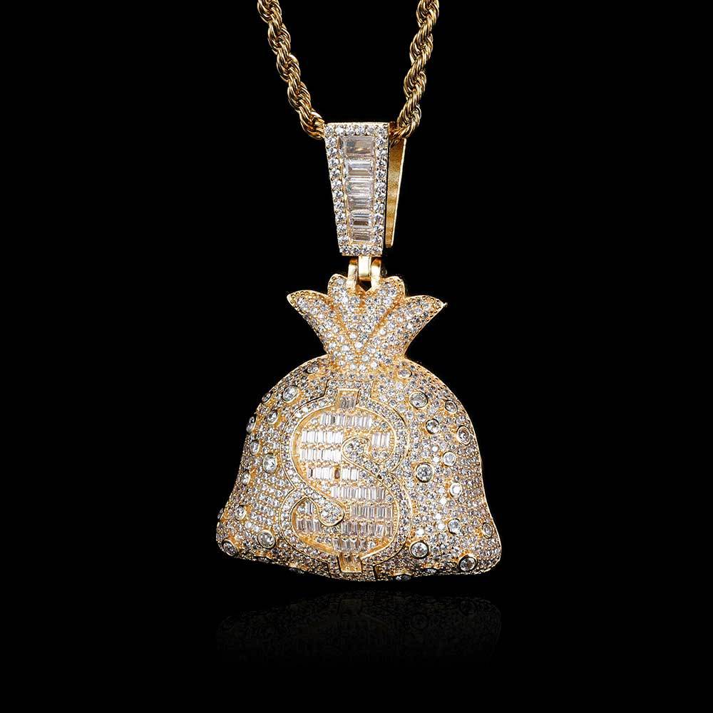 ICED MONEY BAG PENDANT