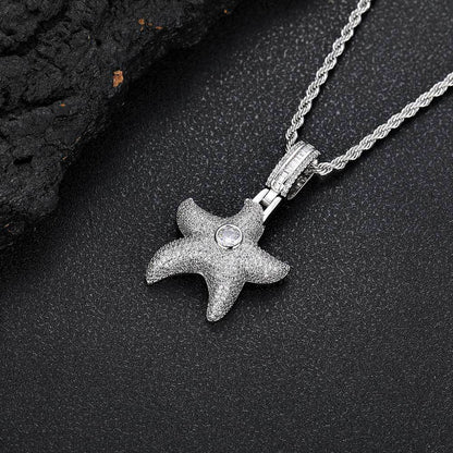 ICED STARFISH PENDANT