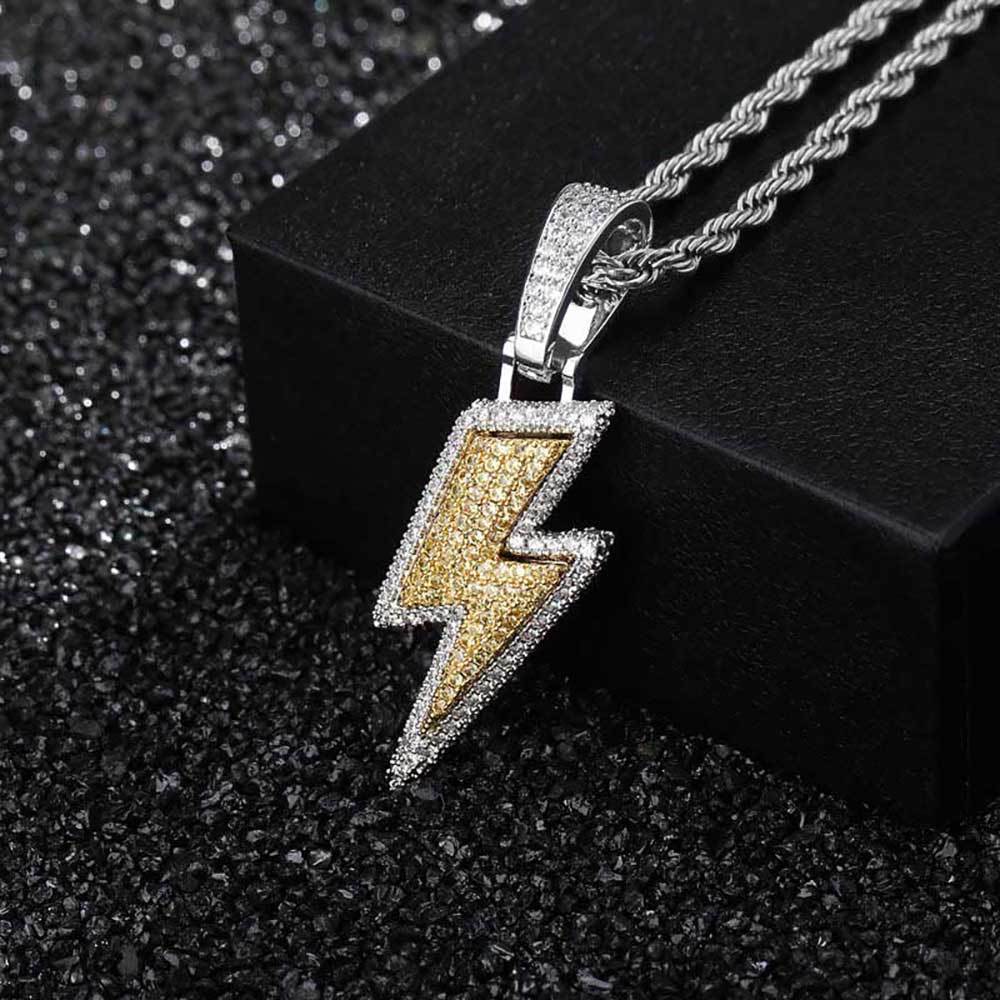 ICED LIGHTNING PENDANT