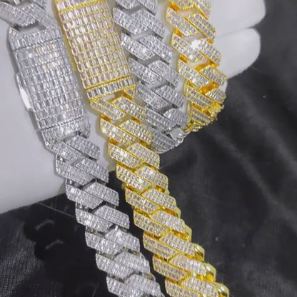 20MM 2-ROW BAGUETTE CUBAN CHAIN